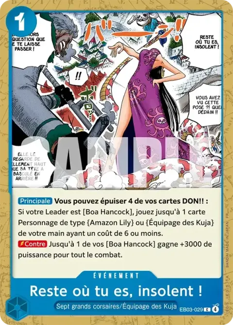 Carte One Piece Reste où tu es, insolent ! EB03-029, extension One Piece Heroines Edition