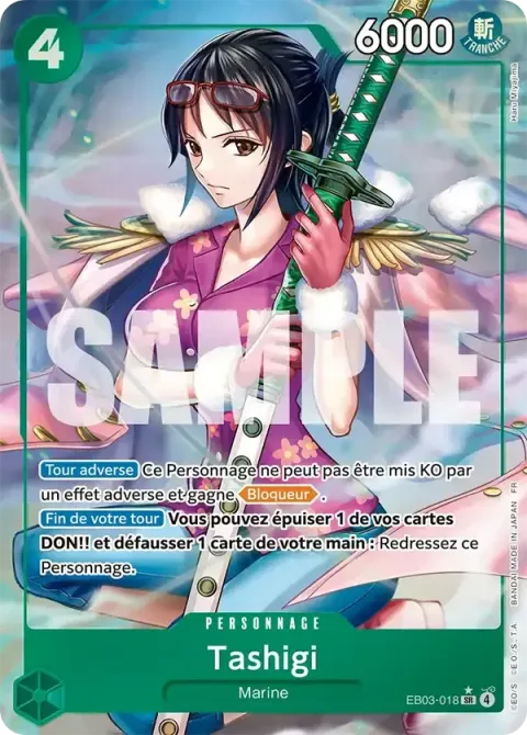 Carte One Piece Tashigi EB03-018 · parallèle, extension One Piece Heroines Edition