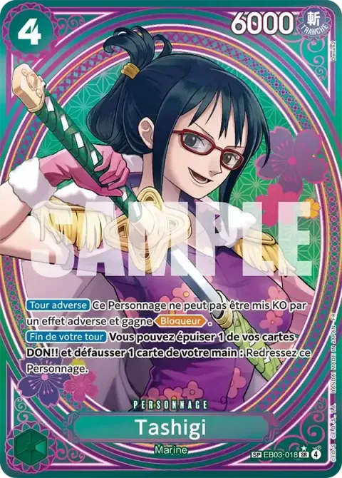 Carte One Piece Tashigi EB03-018 · parallèle 2, extension One Piece Heroines Edition