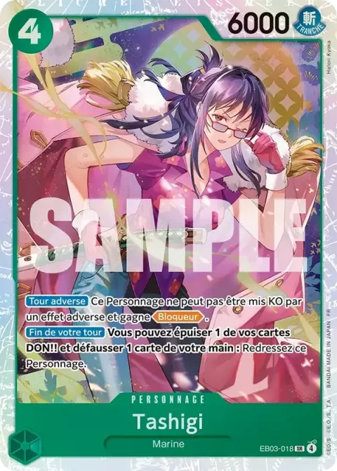 Carte One Piece Tashigi EB03-018, extension One Piece Heroines Edition