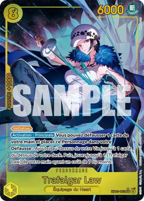Carte One Piece Trafalgar Law EB03-062 · parallèle, extension One Piece Heroines Edition
