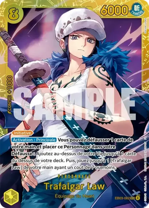 Carte One Piece Trafalgar Law EB03-062, extension One Piece Heroines Edition