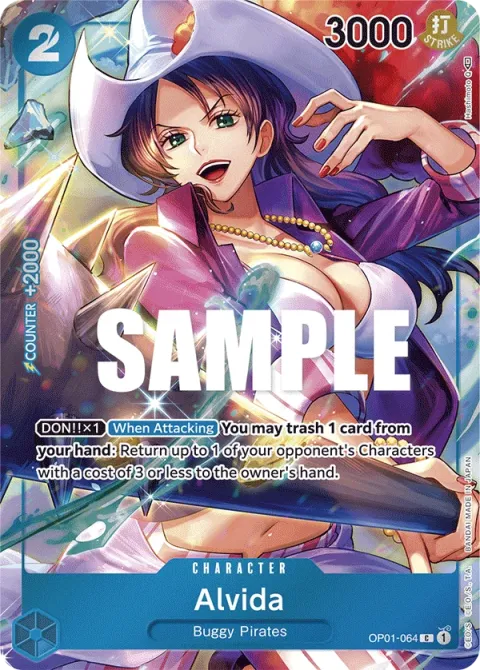 Carte One Piece Alvida OP01-064 · parallèle, extension Romance Dawn (sortie anglaise)