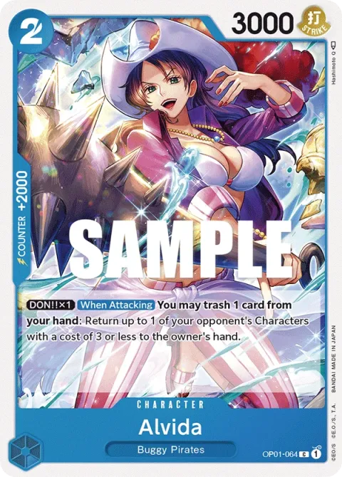 Carte One Piece Alvida OP01-064, extension Romance Dawn (sortie anglaise)