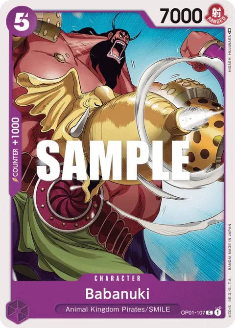 Carte One Piece Babanuki OP01-107, extension Romance Dawn (sortie anglaise)