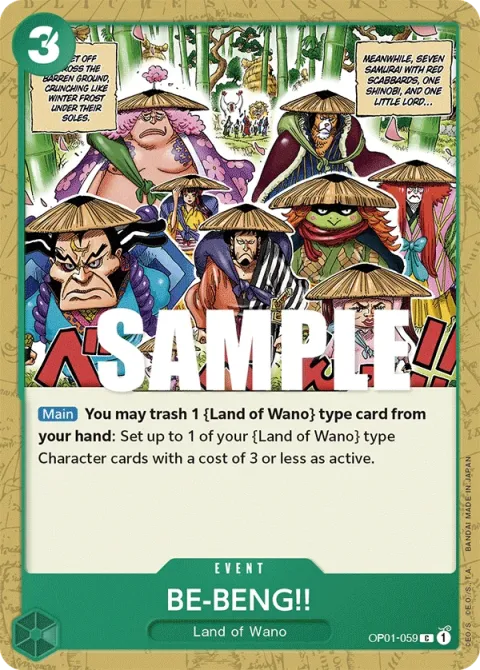 Carte One Piece BE-BENG!! OP01-059, extension Romance Dawn (sortie anglaise)