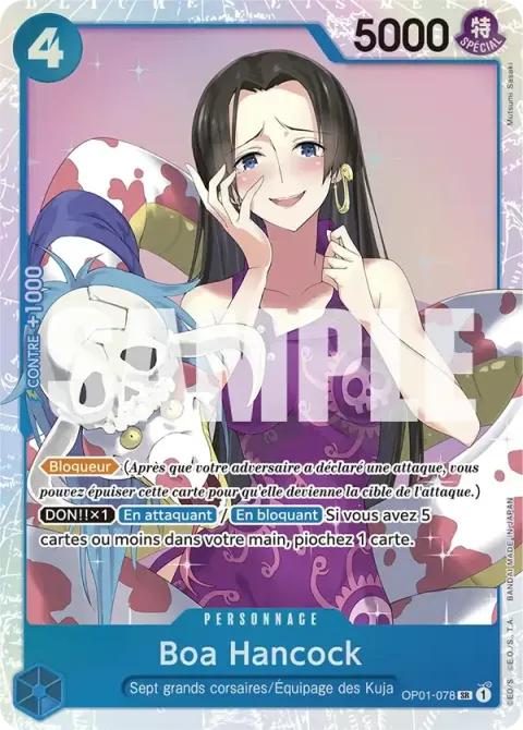 Carte One Piece Boa Hancock OP01-078 · parallèle, extension Romance Dawn (sortie anglaise)
