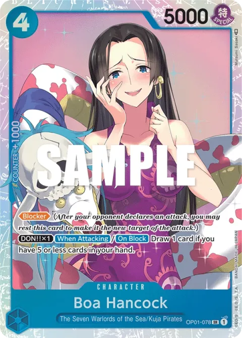 Carte One Piece Boa Hancock OP01-078, extension Romance Dawn (sortie anglaise)