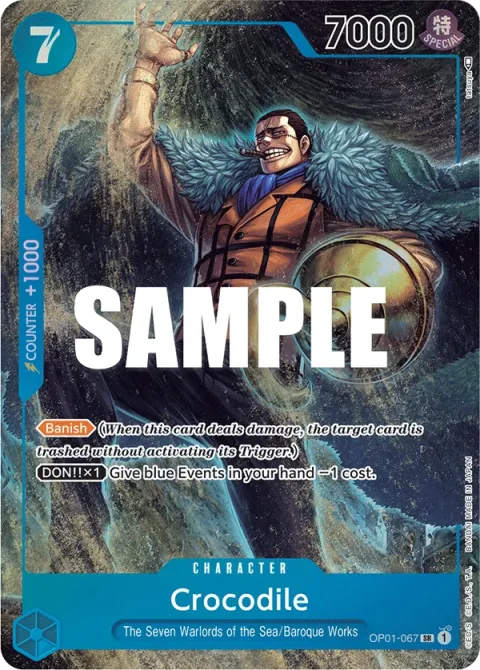 Carte One Piece Crocodile OP01-067 · parallèle, extension Romance Dawn (sortie anglaise)
