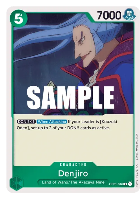 Carte One Piece Denjiro OP01-046, extension Romance Dawn (sortie anglaise)