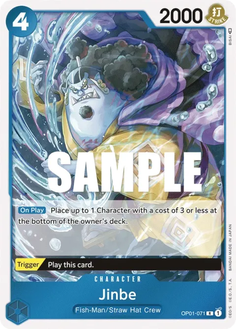 Carte One Piece Jinbe OP01-071, extension Romance Dawn (sortie anglaise)