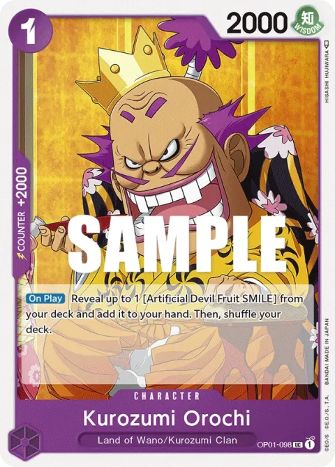 Carte One Piece Kurozumi Orochi OP01-098, extension Romance Dawn (sortie anglaise)