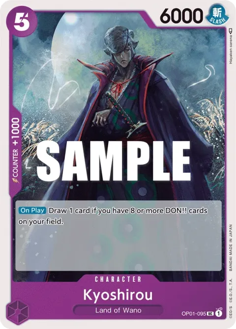 Carte One Piece Kyoshirou OP01-095, extension Romance Dawn (sortie anglaise)