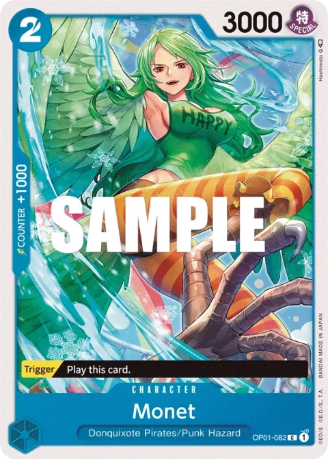 Carte One Piece Monet OP01-082, extension Romance Dawn (sortie anglaise)