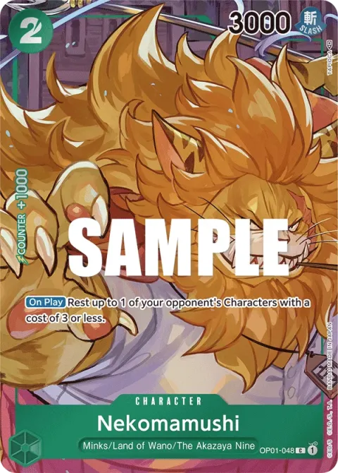 Carte One Piece Nekomamushi OP01-048 · parallèle, extension Romance Dawn (sortie anglaise)