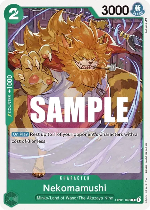 Carte One Piece Nekomamushi OP01-048, extension Romance Dawn (sortie anglaise)
