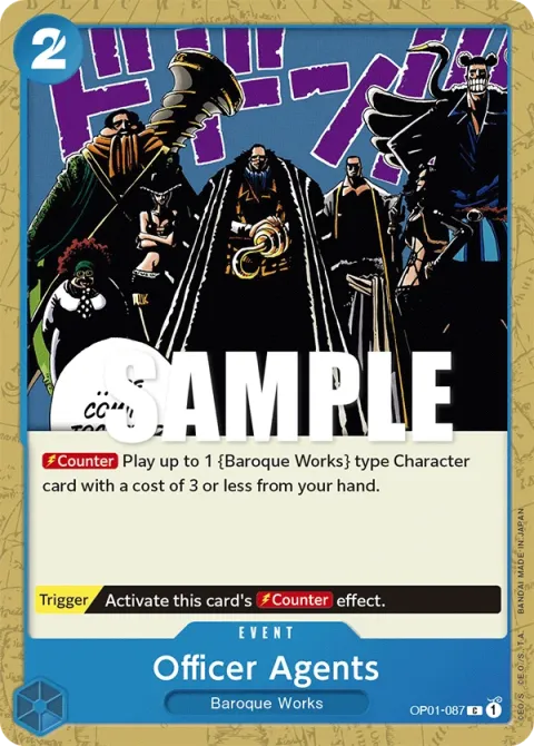 Carte One Piece Officer Agents OP01-087, extension Romance Dawn (sortie anglaise)