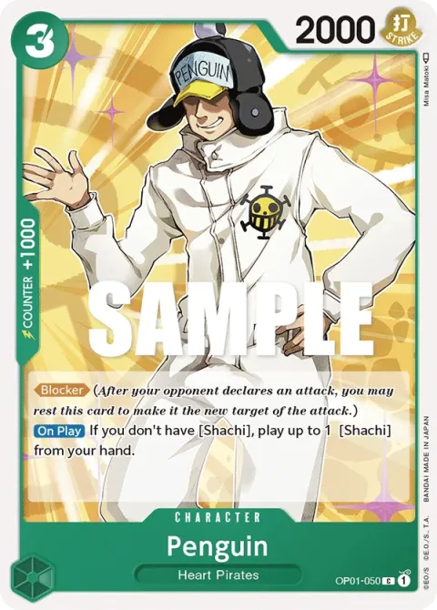 Carte One Piece Penguin OP01-050, extension Romance Dawn (sortie anglaise)