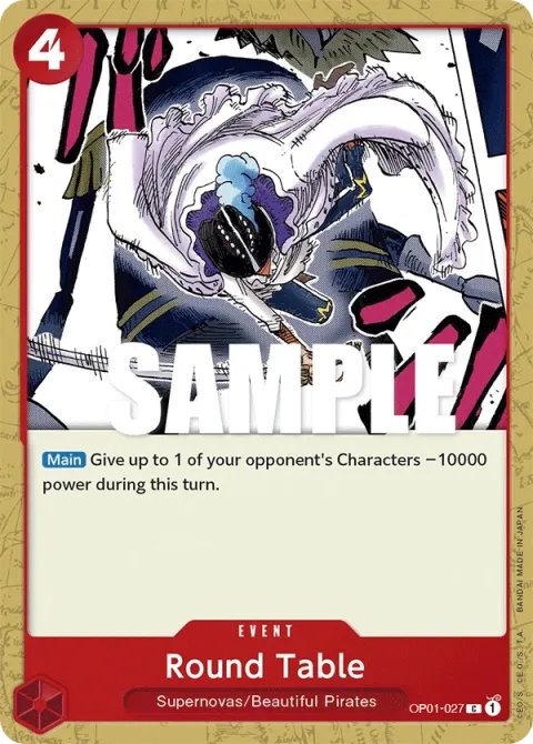 Carte One Piece Round Table OP01-027, extension Romance Dawn (sortie anglaise)