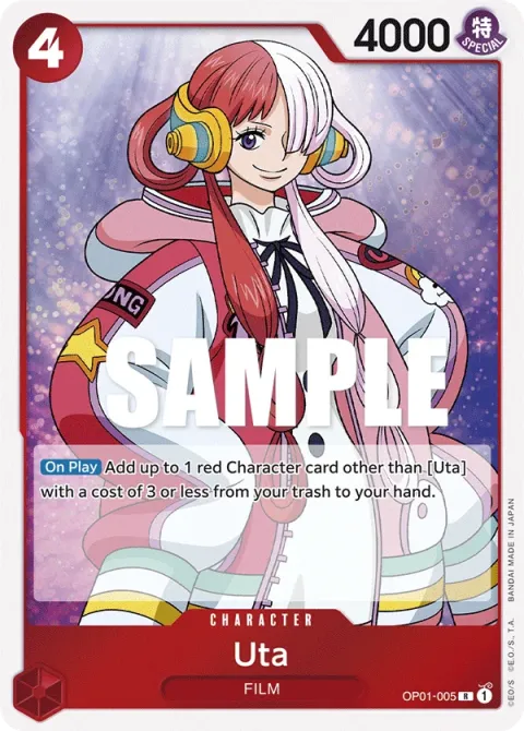 Carte One Piece Uta OP01-005, extension Romance Dawn (sortie anglaise)