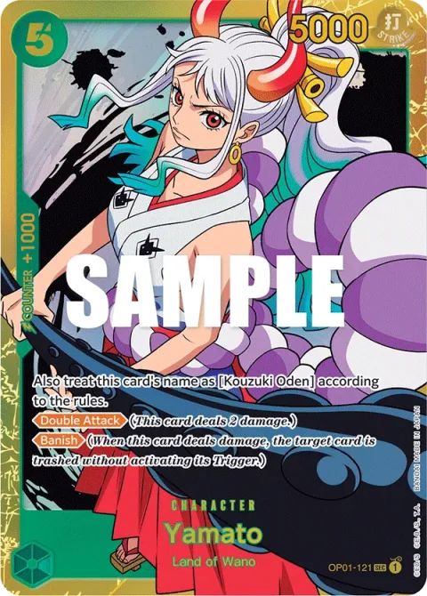 Carte One Piece Yamato OP01-121, extension Romance Dawn (sortie anglaise)
