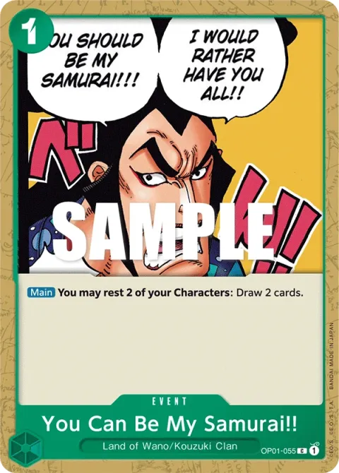 Carte One Piece You Can Be My Samurai!! OP01-055, extension Romance Dawn (sortie anglaise)
