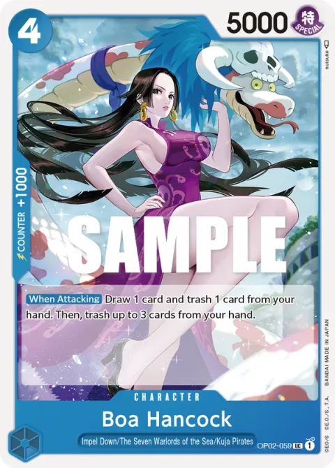 Carte One Piece Boa Hancock OP02-059, extension Paramount War (sortie anglaise)