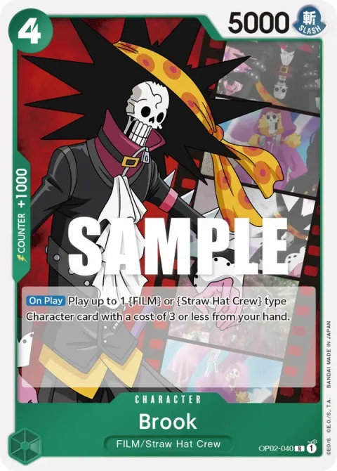 Carte One Piece Brook OP02-040, extension Paramount War (sortie anglaise)