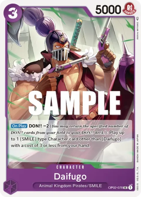 Carte One Piece Daifugo OP02-078, extension Paramount War (sortie anglaise)