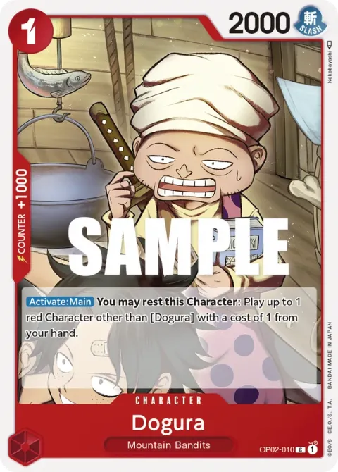 Carte One Piece Dogura OP02-010, extension Paramount War (sortie anglaise)