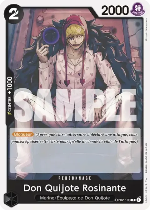 Carte One Piece Don Quijote Rosinante OP02-108 · parallèle, extension Paramount War (sortie anglaise)