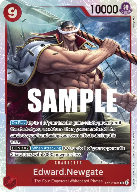 Carte One Piece Edward.Newgate OP02-004, extension Paramount War (sortie anglaise)