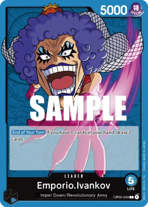 Carte One Piece Emporio.Ivankov OP02-049, extension Paramount War (sortie anglaise)