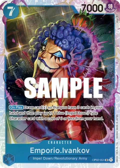 Carte One Piece Emporio.Ivankov OP02-051, extension Paramount War (sortie anglaise)