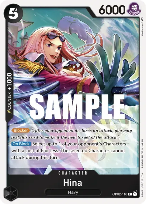 Carte One Piece Hina OP02-110, extension Paramount War (sortie anglaise)