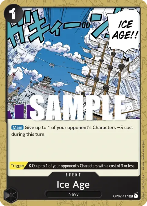 Carte One Piece Ice Age OP02-117, extension Paramount War (sortie anglaise)