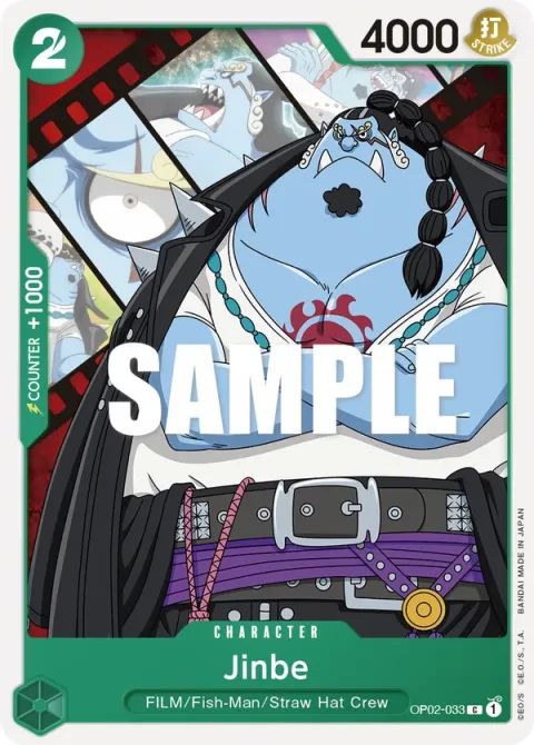 Carte One Piece Jinbe OP02-033, extension Paramount War (sortie anglaise)