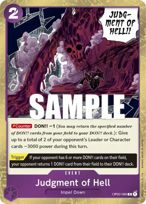 Carte One Piece Judgment of Hell OP02-089, extension Paramount War (sortie anglaise)