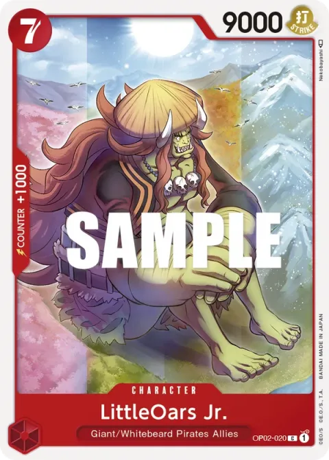 Carte One Piece LittleOars Jr. OP02-020, extension Paramount War (sortie anglaise)