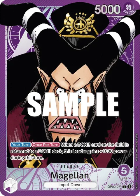 Carte One Piece Magellan OP02-071 · parallèle, extension Paramount War (sortie anglaise)
