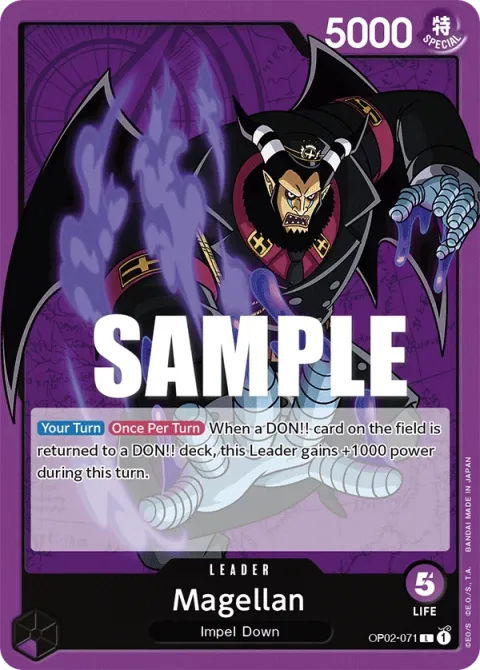 Carte One Piece Magellan OP02-071, extension Paramount War (sortie anglaise)