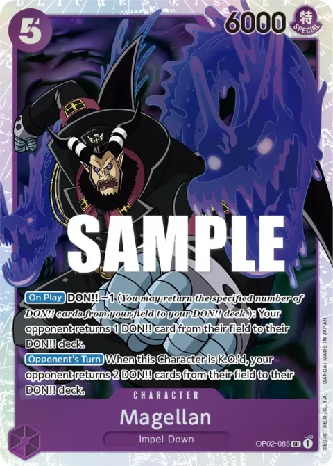 Carte One Piece Magellan OP02-085, extension Paramount War (sortie anglaise)