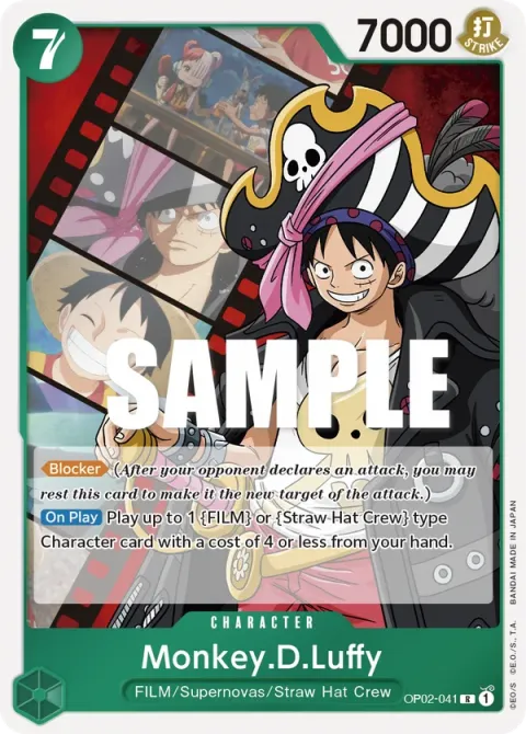 Carte One Piece Monkey.D.Luffy OP02-041, extension Paramount War (sortie anglaise)
