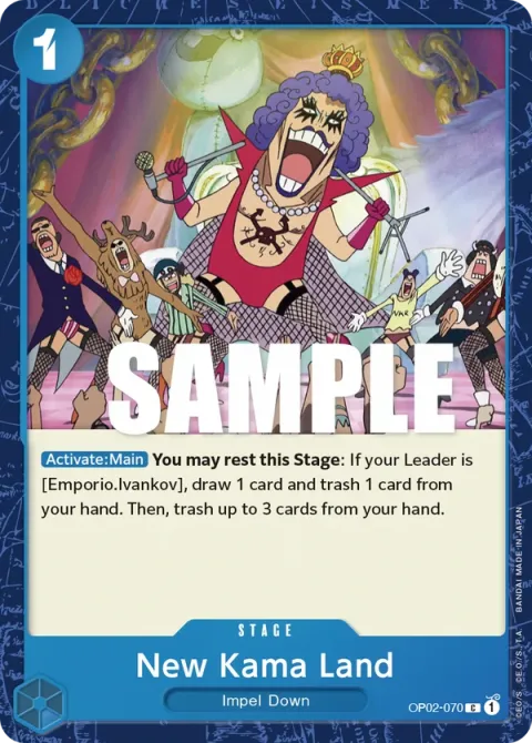 Carte One Piece New Kama Land OP02-070, extension Paramount War (sortie anglaise)