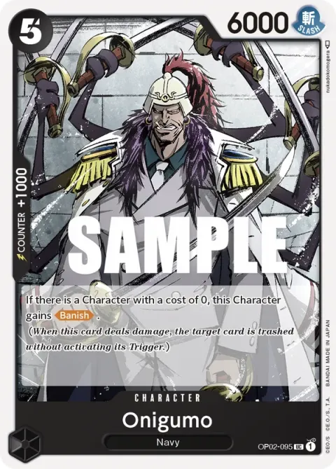 Carte One Piece Onigumo OP02-095, extension Paramount War (sortie anglaise)