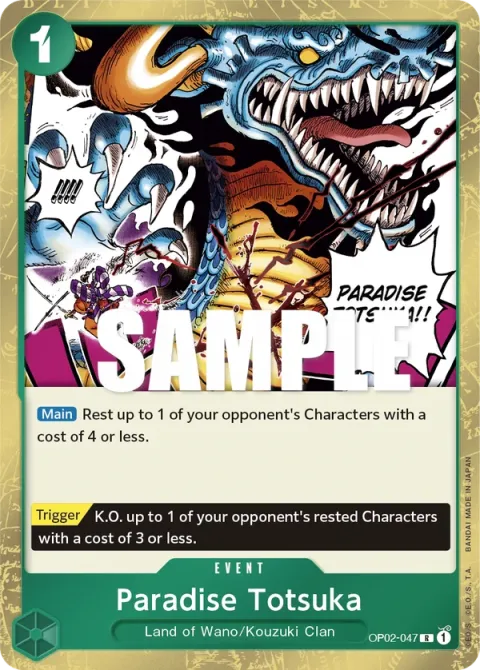 Carte One Piece Paradise Totsuka OP02-047, extension Paramount War (sortie anglaise)