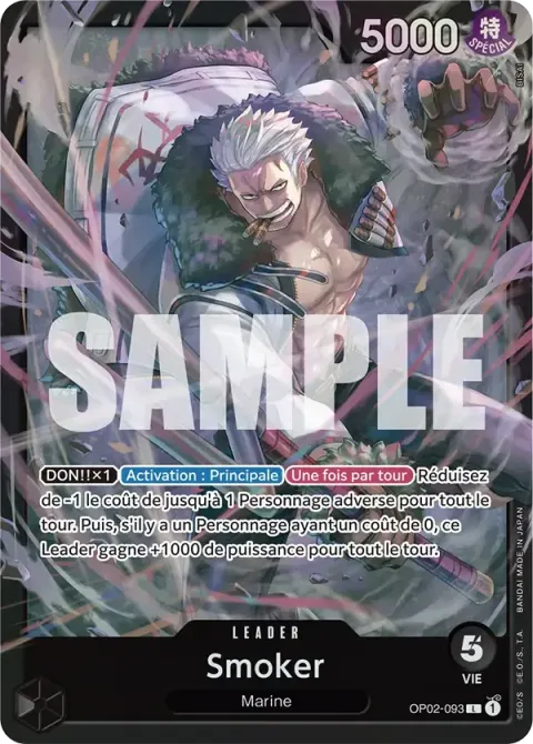 Carte One Piece Smoker OP02-093 · parallèle, extension Paramount War (sortie anglaise)
