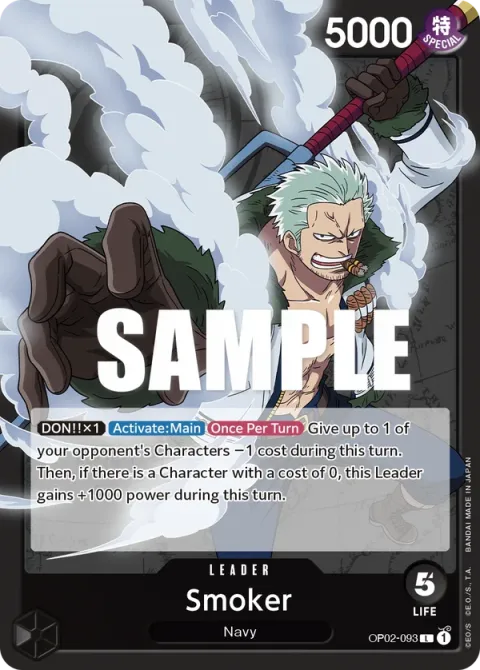 Carte One Piece Smoker OP02-093, extension Paramount War (sortie anglaise)