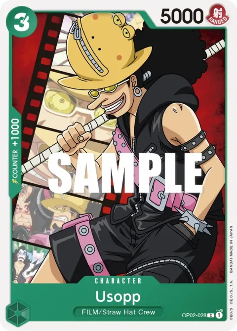 Carte One Piece Usopp OP02-028, extension Paramount War (sortie anglaise)
