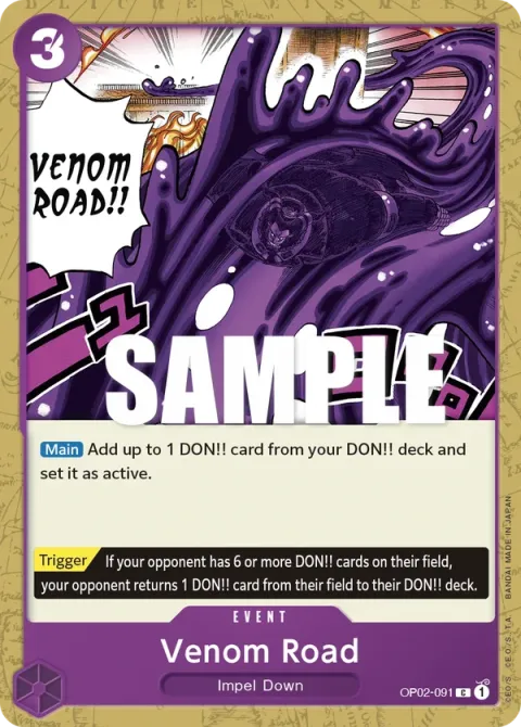 Carte One Piece Venom Road OP02-091, extension Paramount War (sortie anglaise)